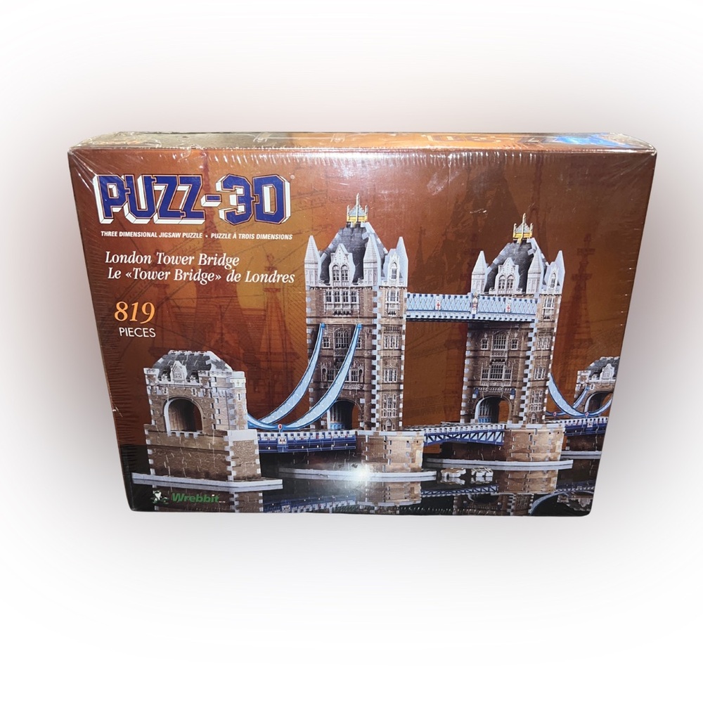 PUZZ-3D London Tower Bridge Puzzle - Brown and Blue